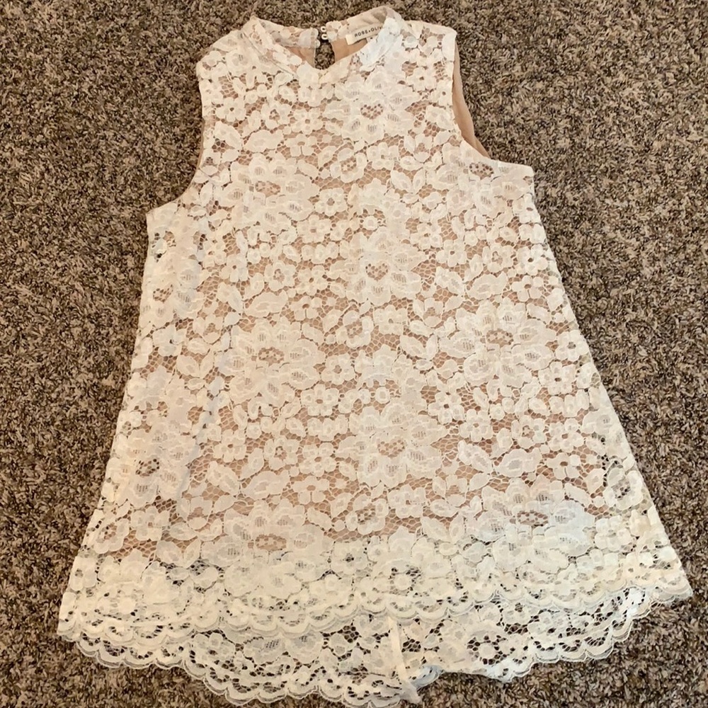 Cream lace tunic size medium